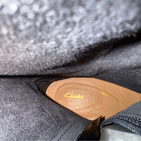 Clarks Black Over the Knee Boots Size 6 - Picture 5 of 13